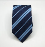 Extra Long ties Blue Light Blue 100% silk Made in Italy COD.CRX003 - Image 2