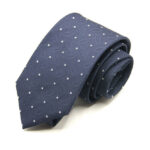 Extra Long ties Blue White 100% silk Made in Italy COD.CRX011