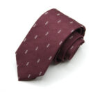 Extra Long ties Bordeaux background 100% silk Made in Italy COD.CRX015