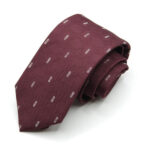 Extra Long ties Bordeaux background 100% silk Made in Italy COD.CRX015