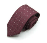 Cravatta Extralunga Fondo Bordeaux seta 100% Made in Italy COD.CRX016