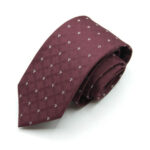 Cravatta Extralunga Fondo Bordeaux seta 100% Made in Italy COD.CRX016