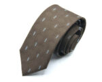 Extra Long ties Brown Light Blue 100% silk Made in Italy COD.CRX021