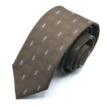 Extra Long ties Brown Light Blue 100% silk Made in Italy COD.CRX021