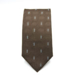 Extra Long ties Brown Light Blue 100% silk Made in Italy COD.CRX021 - Image 2