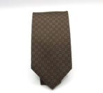Extra Long ties Brown Light Blue 100% silk Made in Italy COD.CRX023 - Image 2