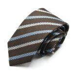 Cravatta Extralunga Fondo Mattone seta 100% Made in Italy COD.CRX022