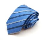 Cravatta Extralunga Azzurro seta 100% Made in Italy COD.CRX061