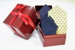 Gift box consisting of 2 ties and 1 100% silk pochette COD.BOX2015