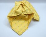 Jacquard Sevenfold tie Yellow background 100% silk COD.7P003 - Image 2