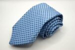 Jacquard Sevenfold ties Light Blue background 100% silk COD.7P007