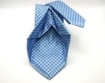 Jacquard Sevenfold ties Light Blue background 100% silk COD.7P007 - Image 2