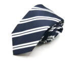 Cravatta Settepieghe Fondo Blu con Bianco Jacquard seta 100% COD.7P028