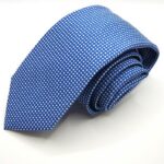 Cravatta Settepieghe Fondo Blu Elettrico Jacquard seta 100% COD.7P008