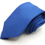 Cravatta Settepieghe Fondo Blu Elettrico Jacquard seta 100% COD.7P009