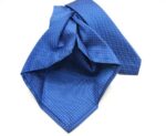 Jacquard Sevenfold ties Electric Blue background 100% silk COD.7P009 - Image 2