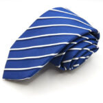 Jacquard Sevenfold ties Electric Blue background 100% silk COD.7P010