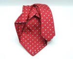 Jacquard Sevenfold ties Red background 100% silk COD.7P016 - Image 2