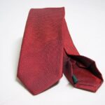Cravatta Settepieghe Fondo Rosso Jacquard seta 100% COD.7P017