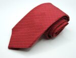 Cravatta Settepieghe Fondo Rosso Jacquard seta 100% COD.7P018
