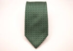 Jacquard Ties Green Background Classic design 100% silk COD.N043 - Image 2
