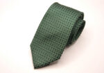 Cravatta Jacquard fondo Verde Disegno Classico seta 100% COD.N043