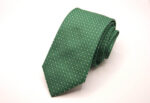 Cravatta Jacquard fondo Verde Disegno Classico seta 100% COD.N044