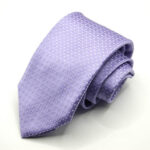 Cravatta Jacquard Fondo Lilla Disegno Classico seta 100% COD.N162