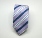 Jacquard Ties Liliac Background Stripe Design 100% silk COD.N159 - Image 2
