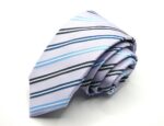 Jacquard Ties Liliac Background Stripe Design 100% silk COD.N160