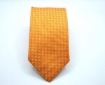 Cravatta Jacquard Fondo Arancione Disegno Classico seta 100% COD.N156 - Image 2