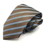 Cravatta Jacquard Settepieghe fondo Marrone seta 100% COD.7P031