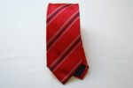 Jacquard Ties color story red silk 100% big stripes COD.N031