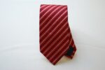 Jacquard Ties color story red silk 100% fine stripes COD.N032