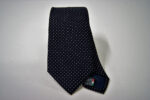 Jacquard Ties pin point Blue White silk 100% made in Italy COD.N071