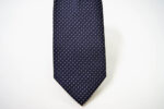 Jacquard Ties pin point Blue White silk 100% made in Italy COD.N071 - Image 2