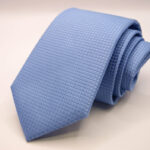Jacquard ties Diamantino Unicolor Light Blue 100% silk COD.201-SK