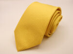 Jacquard ties Diamantino Unicolor Yellow 100% silk COD.301-PR