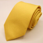 Cravatta Jacquard Tinta Unita Diamantino Giallo seta 100% COD.301-PR