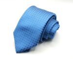 Jacquard ties Ligt Blue Classic design 100% silk COD.N129