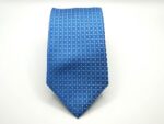 Cravatta Jacquard fondo Azzurro Disegno Classico  seta 100% COD.N129 - immagine 2