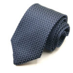 Cravatta Jacquard disegno classico Blu/Azzurro seta 100% COD.N150