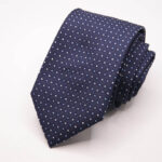 Cravatta Jacquard disegno classico Blu/Azzurro seta 100% COD.N151