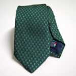 Jacquard Ties cm.7 Green Background silk 100% made in Italy COD.ST013