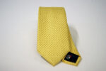 Cravatta Jacquard punta spillo Giallo Blu seta 100% made in Italy COD.N075