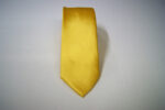 Jacquard ties Yellow satin unicolor 100% silk COD.N112 - Image 2