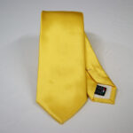 Cravatta Jacquard tinta unita raso Giallo seta 100% COD.N112
