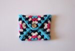 Borsa Multicolor con manici in Juta Uncinetto 30x28x17 con Portadocumenti fatto a mano Cotone 100% Made in Italy COD.BOJ001 - immagine 4