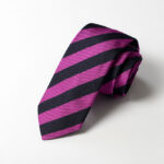 Cravatta Jacquard Pari Pari Blu/Fucsia seta 100% COD.252-NY