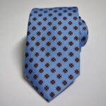 Twill Ties printed Light Blue Background Classic design 100% silk COD.N048